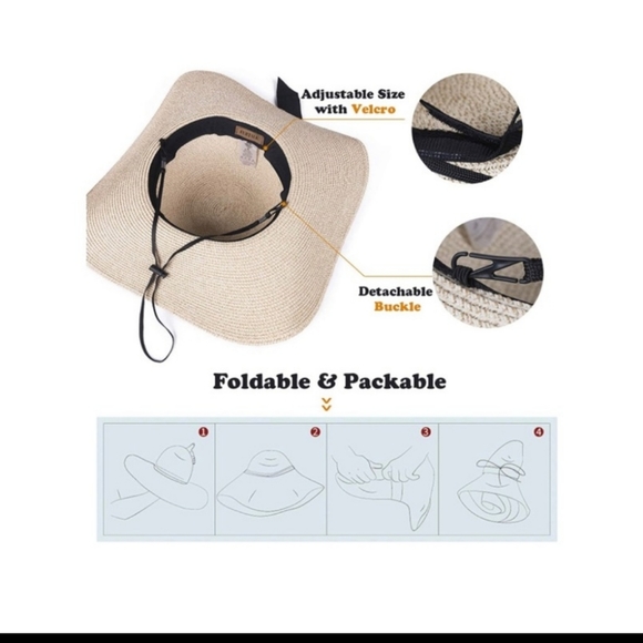 FURTALK Beach Sun Straw Hat UV UPF50 - Picture 8 of 17